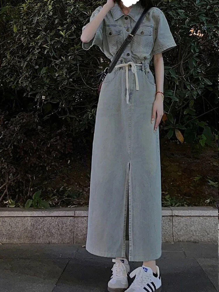 Denim Dress For Women In Summer Summer One-piece Dress Fashion Summer Dresses Long Dresses Woman Clothing