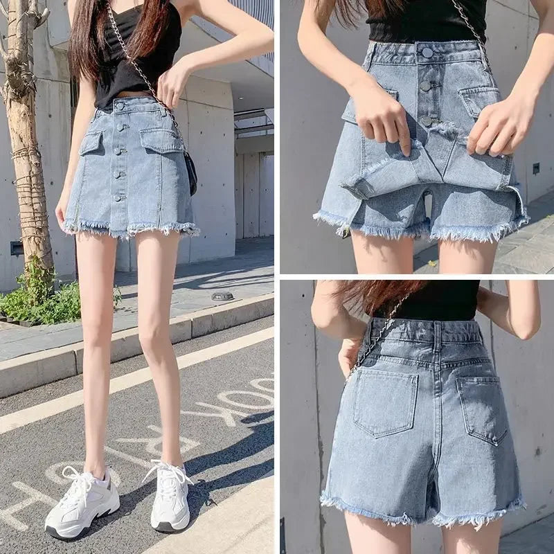 Jeans Skirts for Women High Waist Vintage Harajuku Korean Fashion Y2k