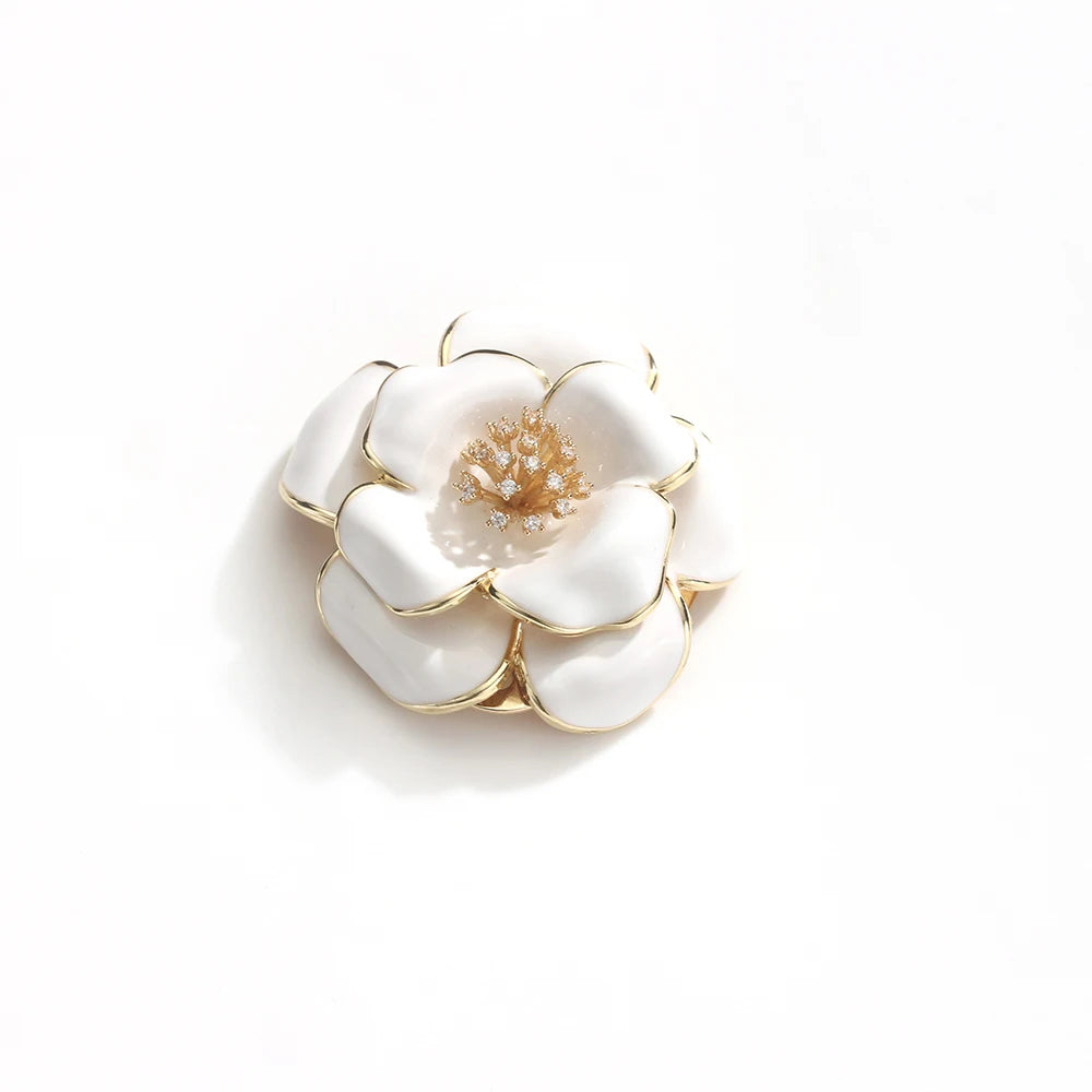 New small Chanel style high-grade flower two-in-one anti-transparent clothing accessory