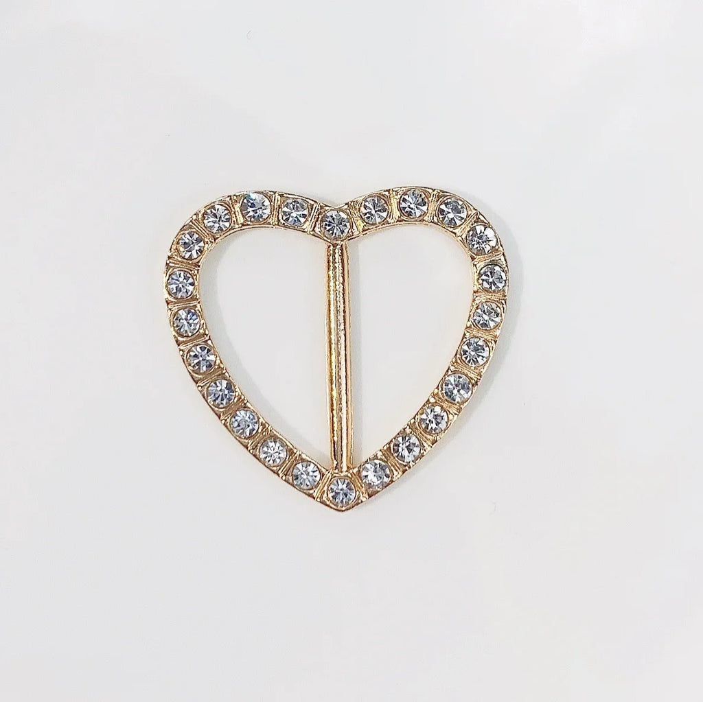 Simple Clothes Corners Knot Buckle T-shirt Hem Buckles Circle Silk Scarf Buckles Korean Alloy Rhinestone Accessories Charms
