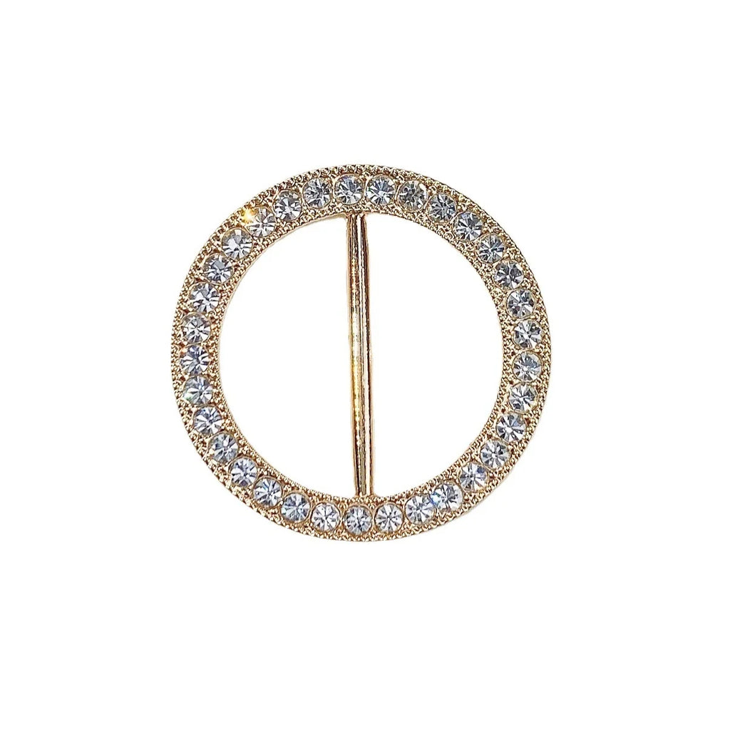 Simple Clothes Corners Knot Buckle T-shirt Hem Buckles Circle Silk Scarf Buckles Korean Alloy Rhinestone Accessories Charms