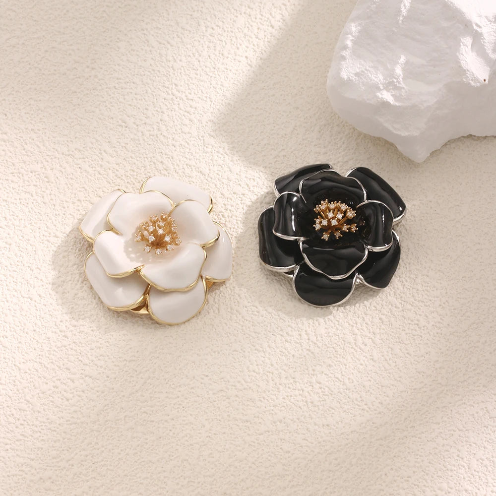 New small Chanel style high-grade flower two-in-one anti-transparent clothing accessory
