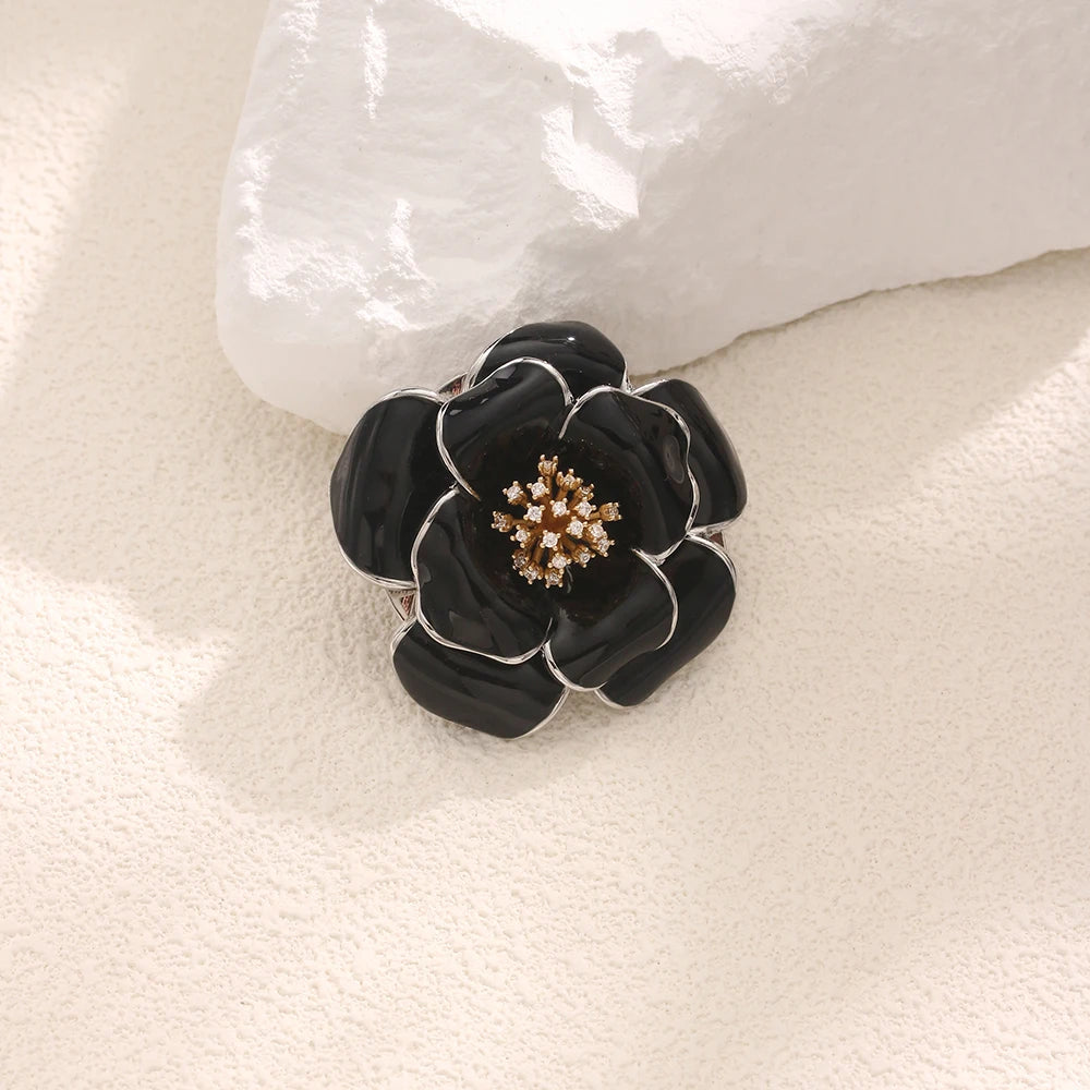 New small Chanel style high-grade flower two-in-one anti-transparent clothing accessory