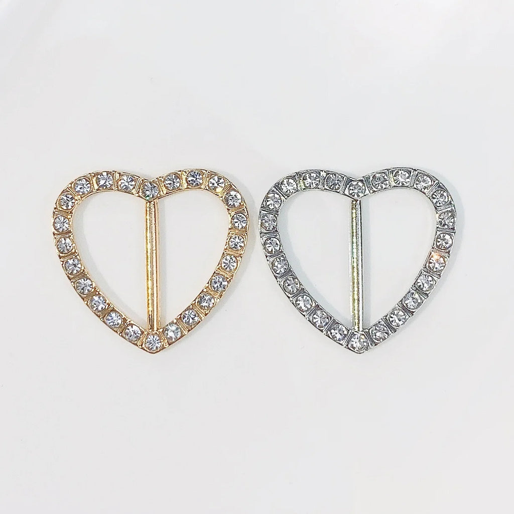 Simple Clothes Corners Knot Buckle T-shirt Hem Buckles Circle Silk Scarf Buckles Korean Alloy Rhinestone Accessories Charms