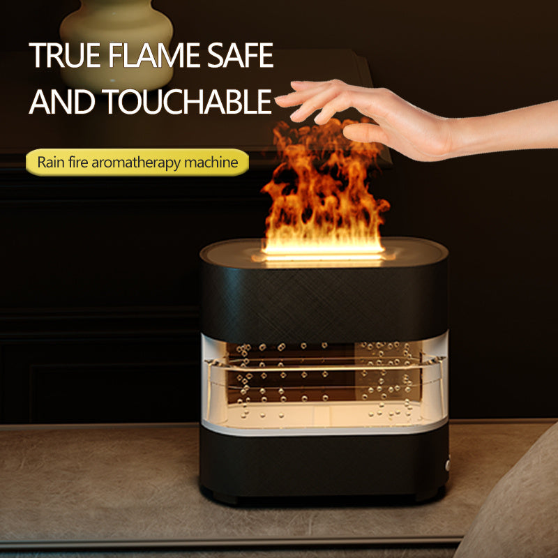 New Products Rain Cloud Fire Humidifier Water Drip Novedades 2024 Rain Water Diffuser Fire Flame Humidifier Aroma Diffuser