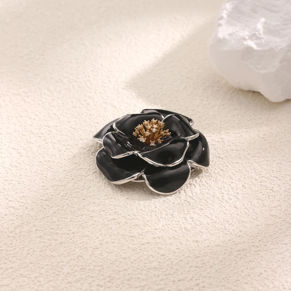 New small Chanel style high-grade flower two-in-one anti-transparent clothing accessory
