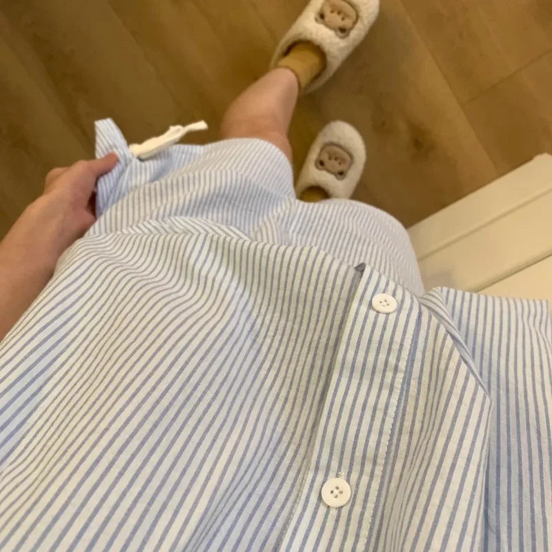 Sweet Sleepwear Women Pajama Sets Plaid Shorts Sets 2 Pieces Korean Piiama Korean Night Wears Button Summer Home Suit 2025 New