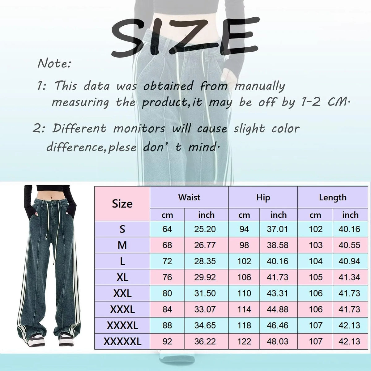 Korean Style Vintage Loose Wide Leg Trousers
