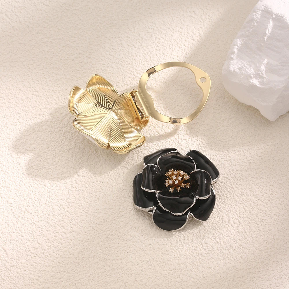 New small Chanel style high-grade flower two-in-one anti-transparent clothing accessory