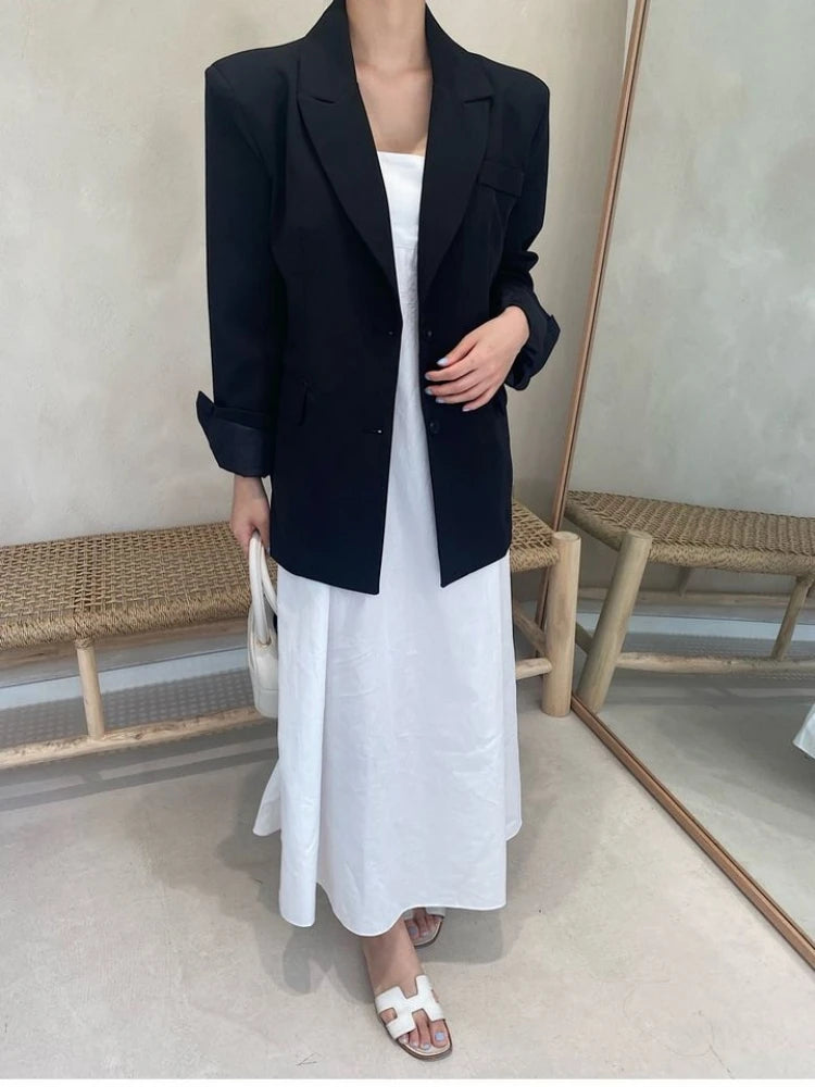 Dress Women Clothes Robe Vestido Sundress Frock Vintage White Korean Summer French Style Retro A-line Sleeveless Strap Dresses