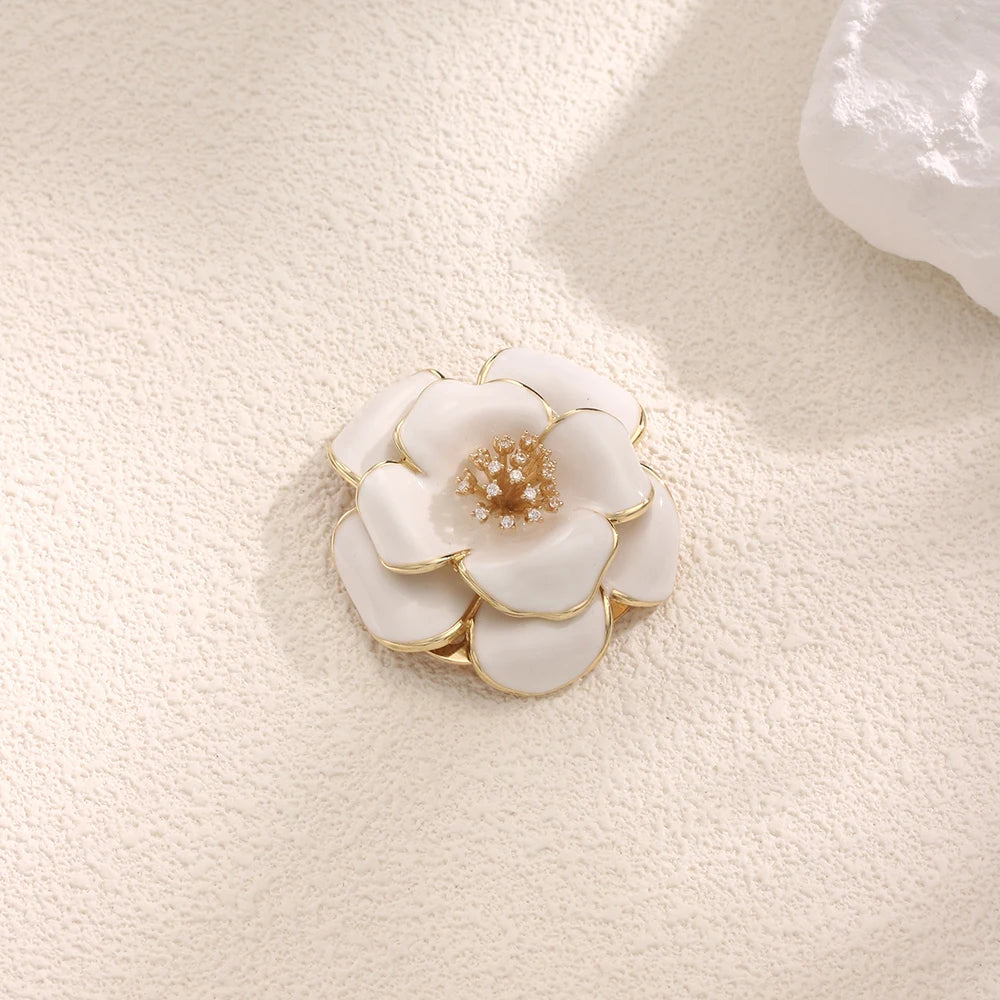 New small Chanel style high-grade flower two-in-one anti-transparent clothing accessory