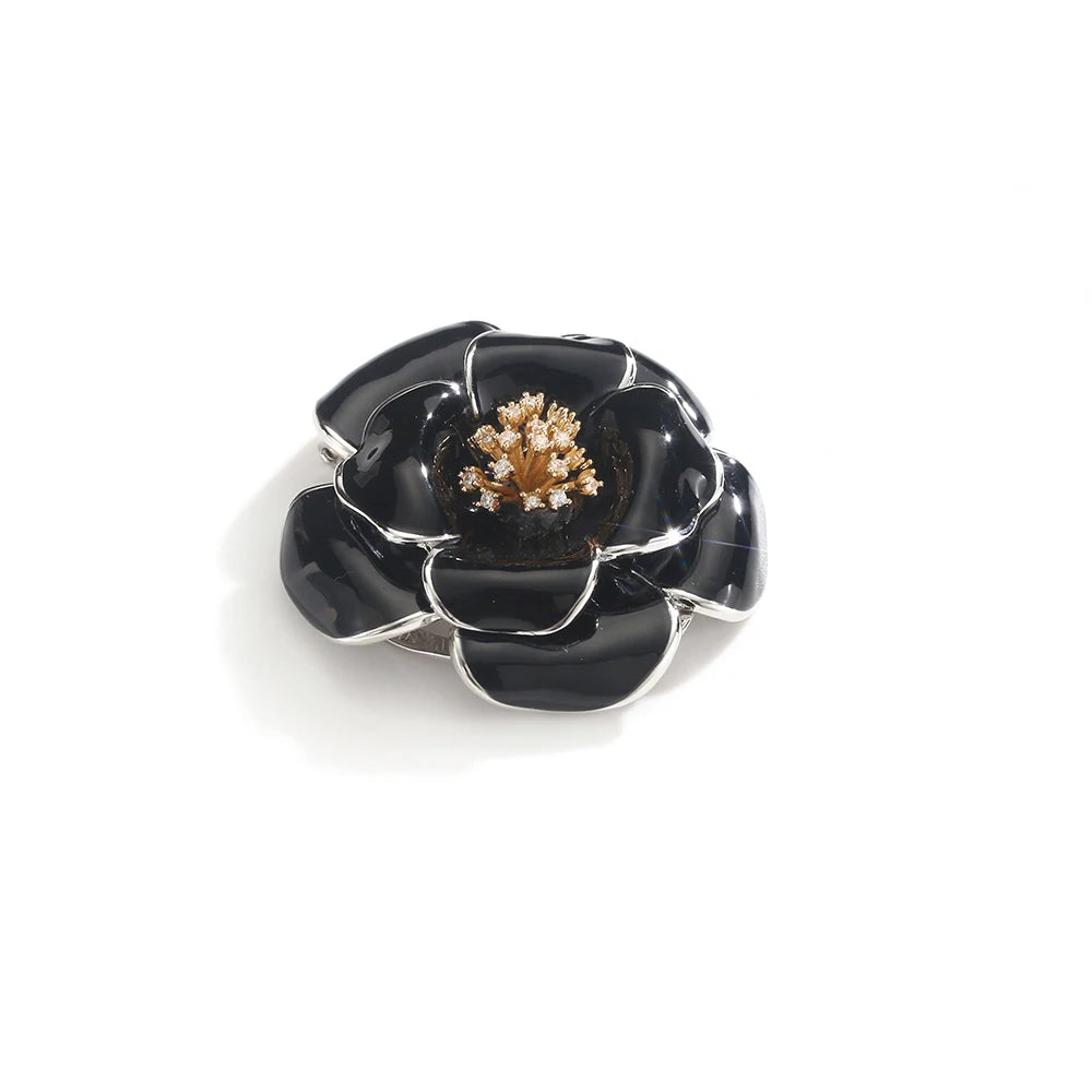 New small Chanel style high-grade flower two-in-one anti-transparent clothing accessory