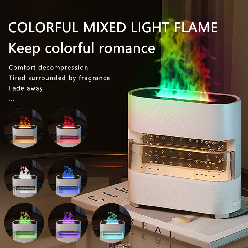 New Products Rain Cloud Fire Humidifier Water Drip Novedades 2024 Rain Water Diffuser Fire Flame Humidifier Aroma Diffuser